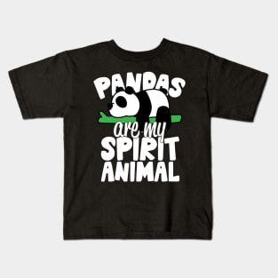 Pandas Are My Spirit Animal Kids T-Shirt